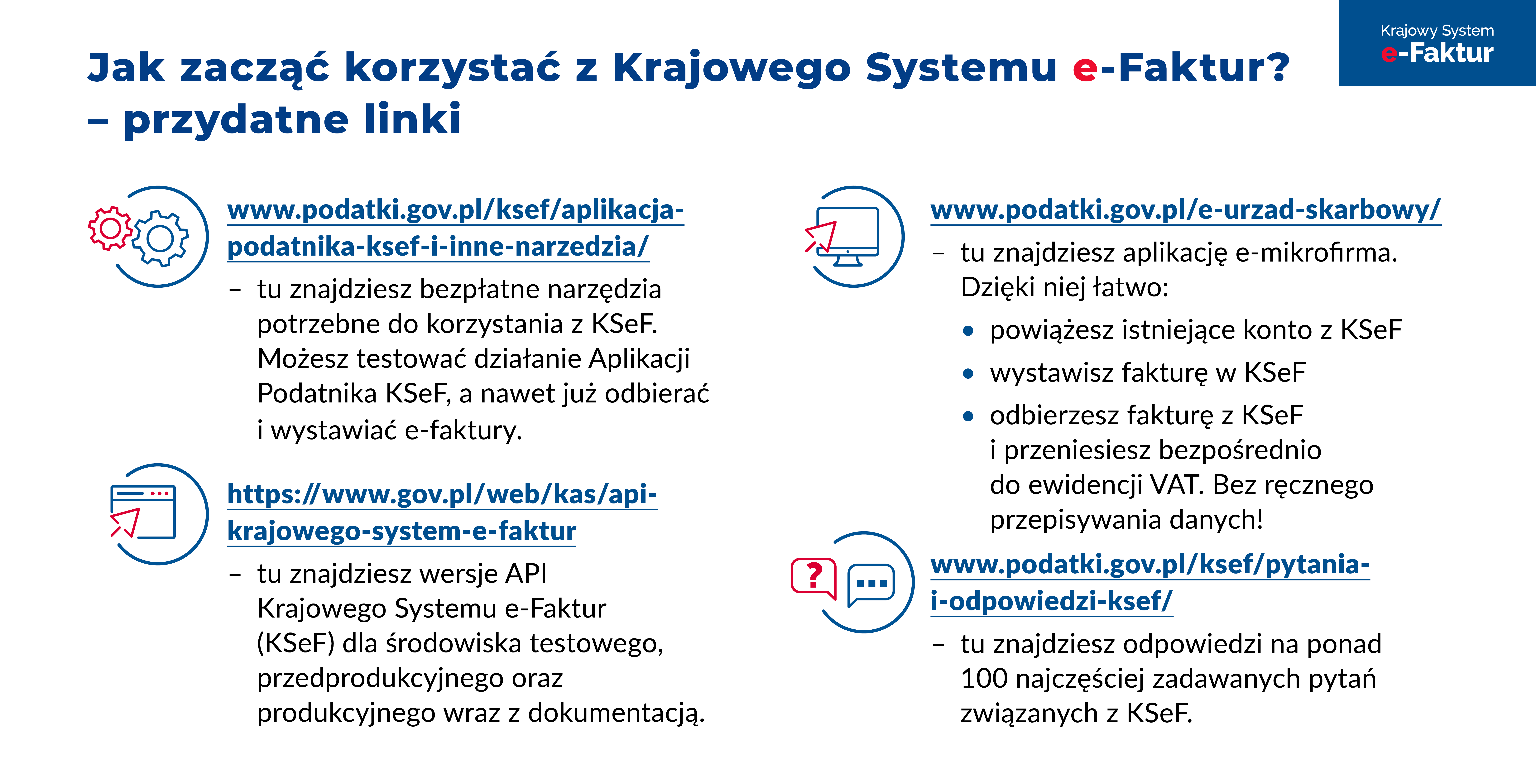 Grafika: Jak zacząć korzystać z Krajowego Systemu e-Faktur?