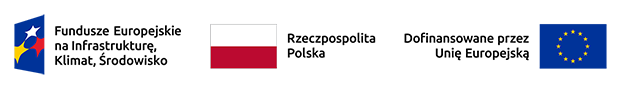 Flaga Polski pośrodku między flagami Unii Europejskiej oraz grupą gwiazd na granatowym tle symbolizującą wspólnotę europejską.