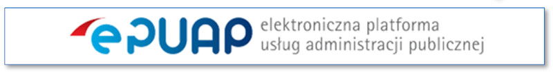 Ikona: ePUAP i napis: elektroniczna platforma usług administracji publicznej