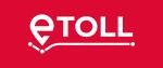 Logo e-TOLL na czerwonym tle.
