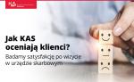 Napis: jak oceniają nas klienci oraz trzy kostki drewniane z różnymi minkami.