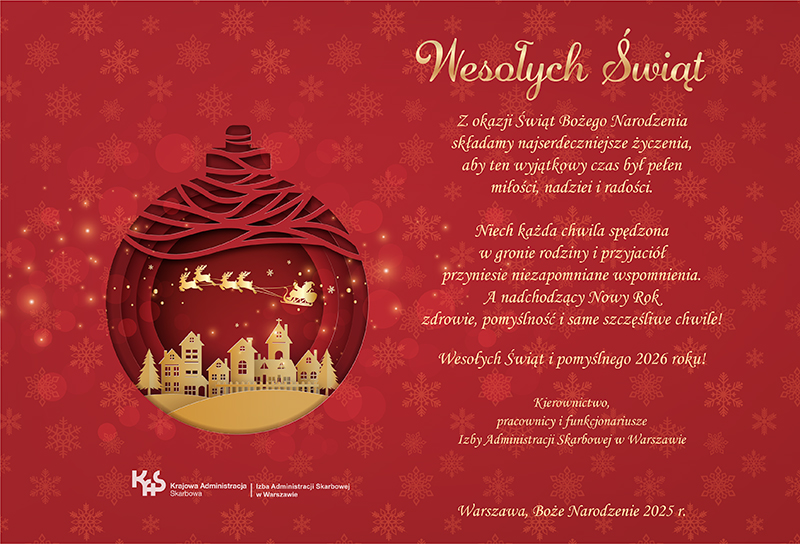 Bombka z Mikołajem oraz życzenia takie jak obok.