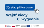 Grafika z napisami eUrząd Skarbowy. Wejdź kiedy Ci wygodnie.