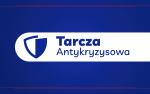 Piktogram w kształcie tarczy i napis Tarcza Antykryzysowa.